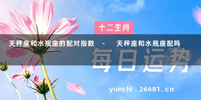 天秤座和水瓶座的配对指数 - 天秤座和水瓶座配吗